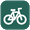 You can borrow or hire bikes here.