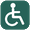 Ground-floor bedrooms and bathrooms for people of limited mobility.