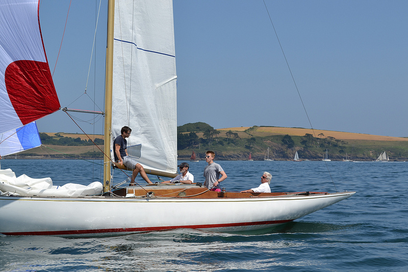 The crew of Wild Goose looking relaxed 