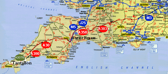 Route Map from London